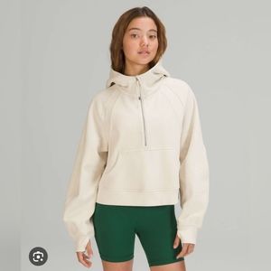 Lululemon Scuba Oversized Half-Zip Hoodie White Opal Size XS/S
